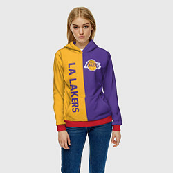 Толстовка-худи женская LA LAKERS, цвет: 3D-красный — фото 2