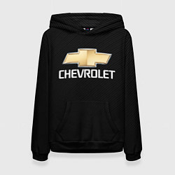 Толстовка-худи женская CHEVROLET, цвет: 3D-черный