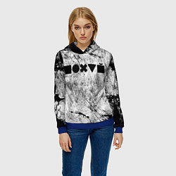 Толстовка-худи женская Безразличие, цвет: 3D-синий — фото 2