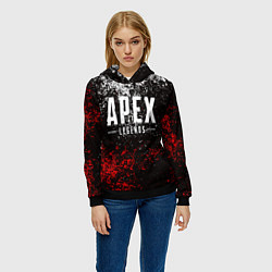 Толстовка-худи женская APEX LEGENDS, цвет: 3D-черный — фото 2