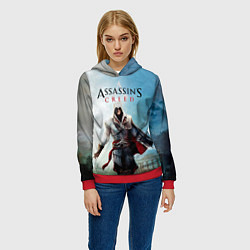 Толстовка-худи женская Assassins Creed, цвет: 3D-красный — фото 2