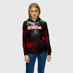 Толстовка-худи женская ROBLOX, цвет: 3D-черный — фото 2