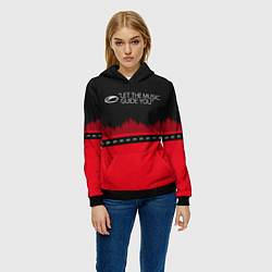 Толстовка-худи женская ASOT Let The Music Guide You, цвет: 3D-черный — фото 2