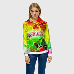 Толстовка-худи женская Роблокс, цвет: 3D-белый — фото 2