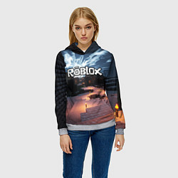 Толстовка-худи женская ROBLOX, цвет: 3D-меланж — фото 2