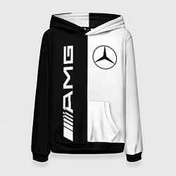 Толстовка-худи женская MERCEDES AMG, цвет: 3D-черный