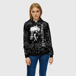Толстовка-худи женская Pyrokinesis, цвет: 3D-черный — фото 2