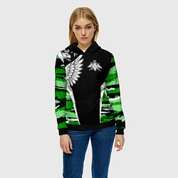 Толстовка-худи женская Пограничные Войска, цвет: 3D-черный — фото 2