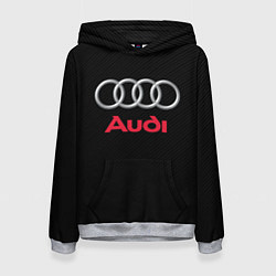 Толстовка-худи женская AUDI, цвет: 3D-меланж