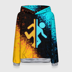 Толстовка-худи женская PORTAL, цвет: 3D-меланж
