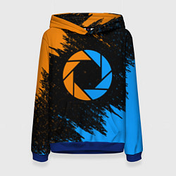 Толстовка-худи женская PORTAL, цвет: 3D-синий