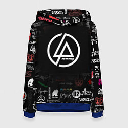 Толстовка-худи женская LINKIN PARK, цвет: 3D-синий