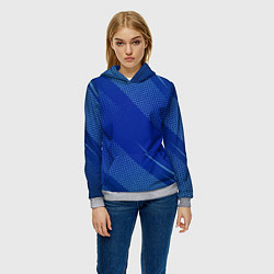 Толстовка-худи женская Линейная Абстракция, цвет: 3D-меланж — фото 2