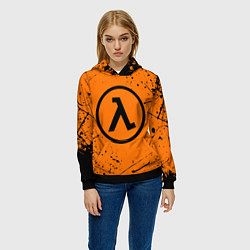 Толстовка-худи женская HALF-LIFE, цвет: 3D-черный — фото 2