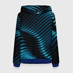 Толстовка-худи женская Плавность,, цвет: 3D-синий
