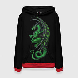 Толстовка-худи женская Green Dragon, цвет: 3D-красный