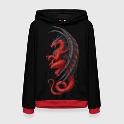 Толстовка-худи женская Red Dragon, цвет: 3D-красный
