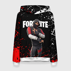 Толстовка-худи женская FORTNITE IKONIK, цвет: 3D-белый