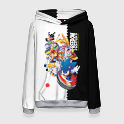 Толстовка-худи женская СОНИК, цвет: 3D-меланж