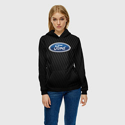 Толстовка-худи женская Ford, цвет: 3D-черный — фото 2