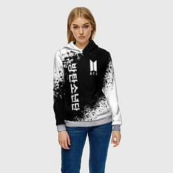 Толстовка-худи женская BTS, цвет: 3D-меланж — фото 2