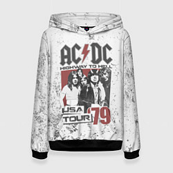 Толстовка-худи женская ACDC, цвет: 3D-черный