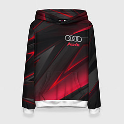 Толстовка-худи женская AUDI, цвет: 3D-белый