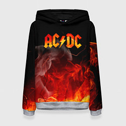 Толстовка-худи женская ACDC, цвет: 3D-меланж
