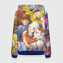 Толстовка-худи женская UNDERTALE, цвет: 3D-синий