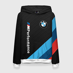 Толстовка-худи женская BMW M PERFORMANCE, цвет: 3D-белый