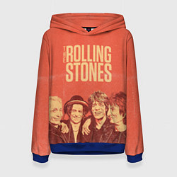 Толстовка-худи женская The Rolling Stones, цвет: 3D-синий