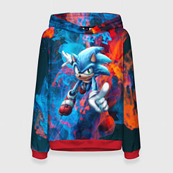 Толстовка-худи женская SONIC, цвет: 3D-красный