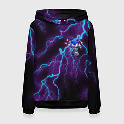 Толстовка-худи женская SONIC, цвет: 3D-черный