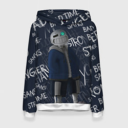 Толстовка-худи женская UNDERTALE, цвет: 3D-белый