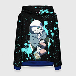 Толстовка-худи женская UNDERTALE, цвет: 3D-синий