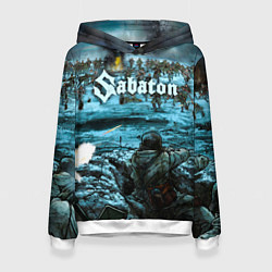 Толстовка-худи женская Sabaton, цвет: 3D-белый