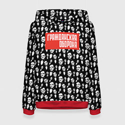 Толстовка-худи женская Гражданская оборона, цвет: 3D-красный