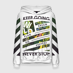 Толстовка-худи женская Off-White: Keep Going, цвет: 3D-белый