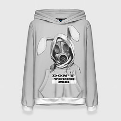 Толстовка-худи женская Don't touch me, цвет: 3D-белый