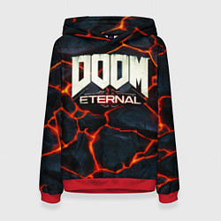 Толстовка-худи женская DOOM: ETERNAL, цвет: 3D-красный