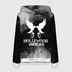 Толстовка-худи женская Hollywood Undead, цвет: 3D-белый