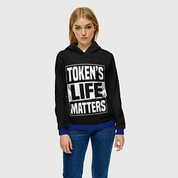 Толстовка-худи женская TOKENS LIFE MATTERS, цвет: 3D-синий — фото 2