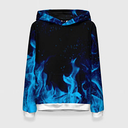 Толстовка-худи женская СИНИЙ ОГОНЬ, цвет: 3D-белый