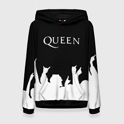 Толстовка-худи женская QUEEN, цвет: 3D-черный