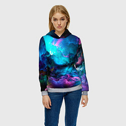 Толстовка-худи женская Fantasy, цвет: 3D-меланж — фото 2
