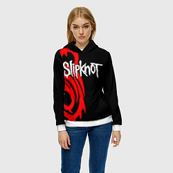 Толстовка-худи женская Slipknot 7, цвет: 3D-белый — фото 2