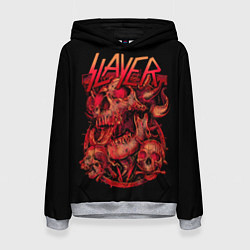 Толстовка-худи женская Slayer 20, цвет: 3D-меланж