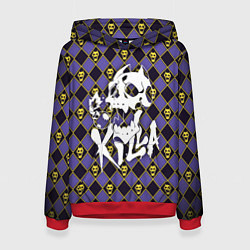 Толстовка-худи женская KILLER QUEEN, цвет: 3D-красный