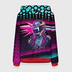 Толстовка-худи женская НЕОНОВЫЙ ГОНЩИК, цвет: 3D-красный