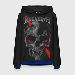 Толстовка-худи женская Megadeth, цвет: 3D-синий